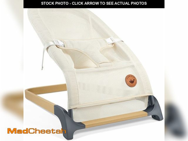 Lot 74-13709137 - ANGELBLISS Baby Bouncer, Portable Bouncer Seat for Babies, Infants Bouncy Seat with Mesh Fabric, Nat...