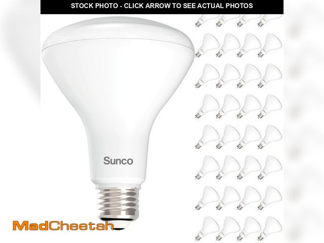 Lot 74-13801553 - Sunco 32 Pack BR30 Light Bulbs LED, Recessed Can Light Bulbs, Indoor Flood Bulb, 850 LM, 11W (65W Eq...