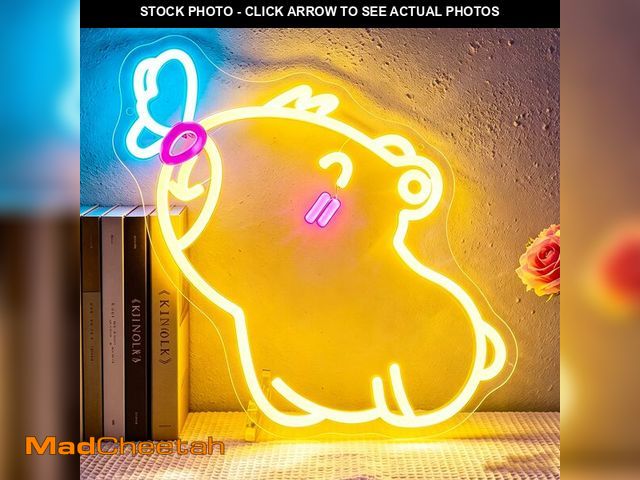 Lot 74-14476041 - Gdbkabf Neon Sign, Capybara Neon Signs for Wall Decor LED Signs Neon Light - UNUSED