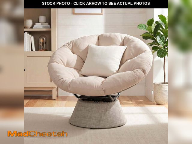 Lot 74-14584992 - Dovov Papasan Chair, 360 Degree Swivel Papasan Accent Chair with Cushion, Oversized Ergonomic Chair ...