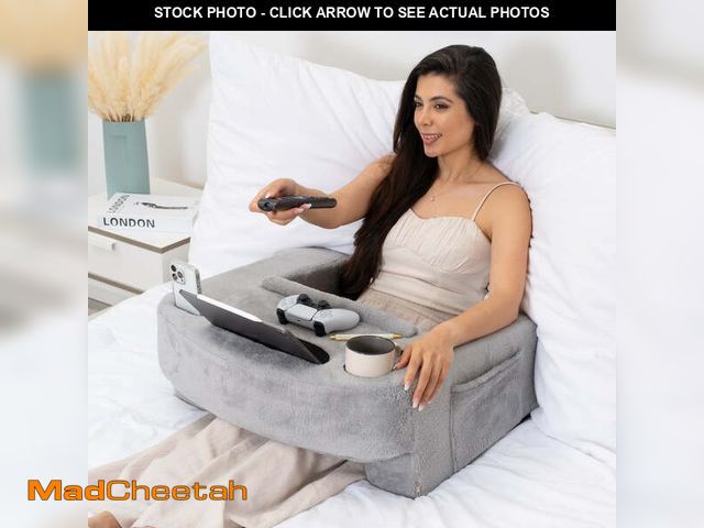 Lot 74-12549105 - TabCouchCaddy Reading Pillow for Gaming Lap Desk with Cup &amp; Phone Holder, Adjustable Heights, Wr...