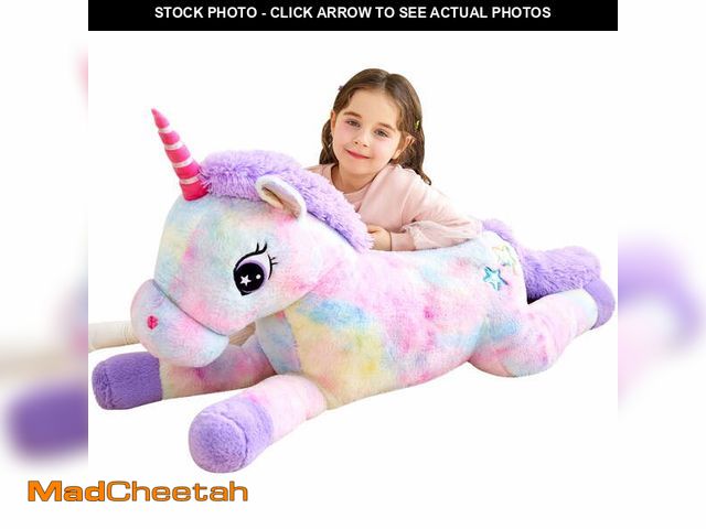 Lot 74-12767104 - IKASA Giant Unicorn Stuffed Animal Plush Toy,Large Jumbo 43" Multicolored Huge Cute Soft Toys,Big Si...
