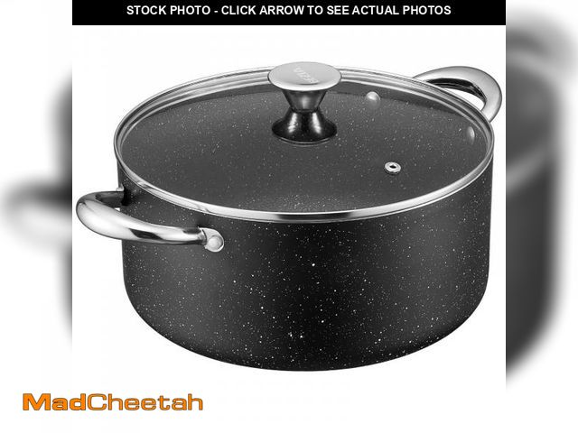 Lot 74-12433642 - BEZIA Large 12 Quart Nonstick Stock Pot with Lid, Induction Cooking Pot Soup Pot, Non-toxic and Oven...