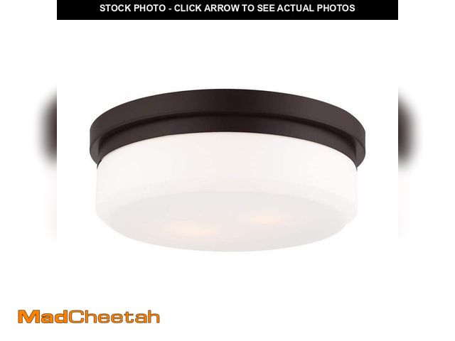 Lot 74-12675223 - AVIANCE LIGHTING Barwick 2 Light Bronze Flush Mount or Wall Mount - UNUSED