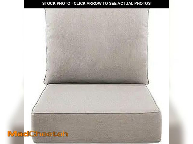 Lot 74-12787644 - Opohoro 22 in. W x 24 in. D x 6 in. TWater and Fade Resistant Outdoor Lounge Chair Replacement Cushi...