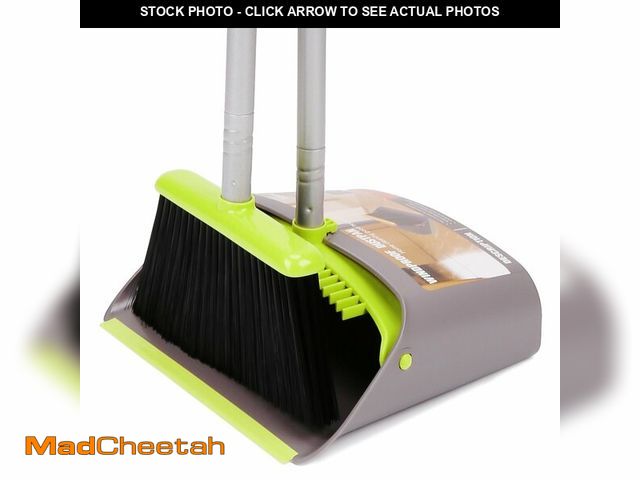 Lot 74-12706710 - TreeLen Broom and Dustpan Set, TreeLen Broom with Dust Pan with Long Handle Combo Set for Office and...