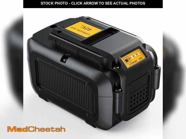 Lot 74-12842128 - HavenHarmo 40V 5.0Ah Lithium Ion Battery Replacement for Dewalt 40V Max Battery DCB404 DCB406 DCB407...