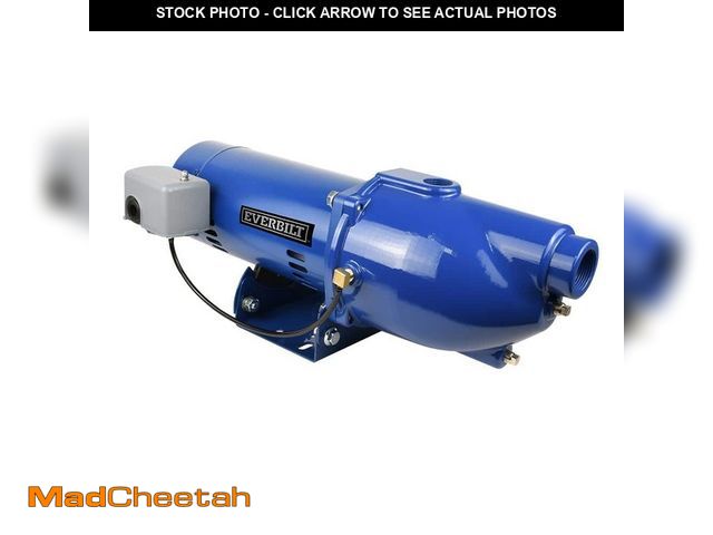 Lot 74-14361544 - Everbilt 1/2 HP Cast Iron Shallow Well Jet Pump - USED