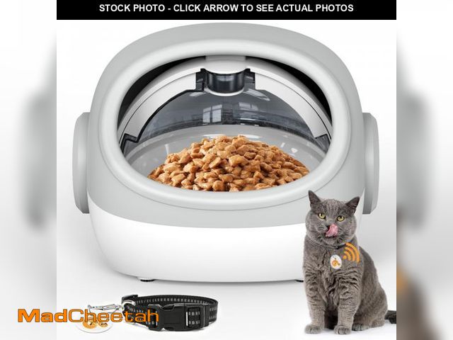 Lot 74-12309299 - lesotc Automatic Cat Feeder, RFID Microchip Pet Feeder, Auto Cat Food Dispenser with Collar Sensor, ...