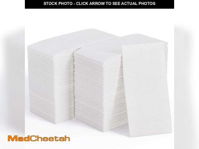 Lot 74-12702229 - JOLLY CHEF 400 Pack Disposable Paper Napkins, Soft Bathroom Napkins Guest Disposable, 2-Ply White Pa...
