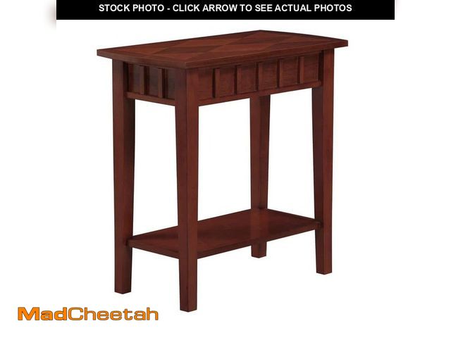 Lot 74-14306121 - Convenience Concepts Classic Accents Dennis 12 in. Mahogany Gray Standard Rectangle Wood end Table w...