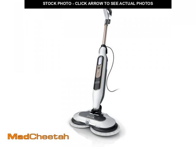 Lot 74-12463143 - (MISSING PADS) Shark Steam and Scrub Corded Steam Mop and Cleaner for Hard Floors White with Steam B...