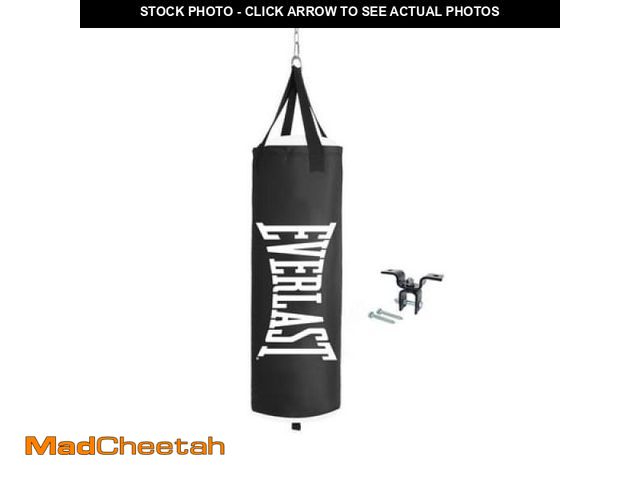 Lot 74-12427742 - Everlast Traditional Boxing Heavy Bag with Hanger  70 Lb  Black - UNUSED