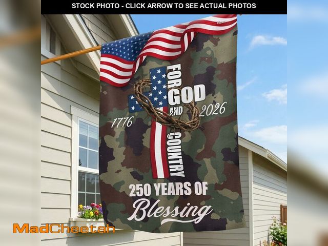 Lot 74-14297025 - FLAGWIX American 250 Years of Blessing Flag - Polyester Double-sided Yard Flags For Outside House Fl...