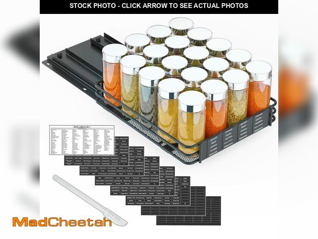Lot 74-14272562 - SpaceAid Pull Out Spice Rack Organizer for Cabinet, Heavy Duty Slide Out Seasoning Kitchen Organizer...