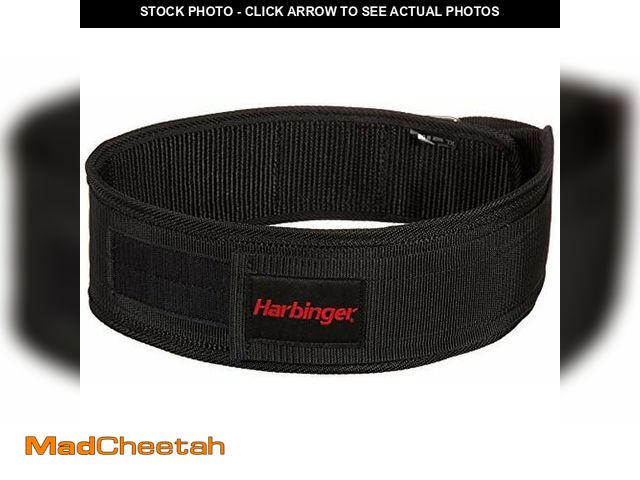 Lot 74-12665095 - Harbinger 360906 4-Inch Nylon Weightlifting Belt, Large , Black - UNUSED