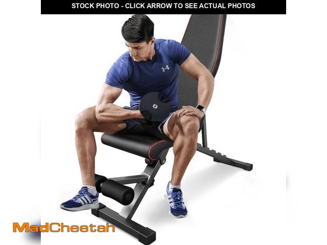 Lot 74-12491483 - GVDV Adjustable Weight Bench for Full Body Workout, Foldable Bench for Home Gym Strength Training - ...