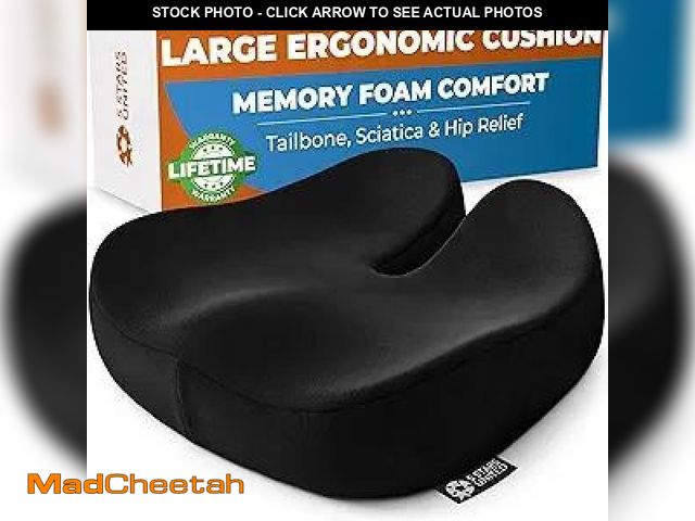 Lot 74-12126804 - 5 STARS UNITED Seat Cushion for Tailbone Pain Relief Ã¢â¬â Large Memory Foam Lifting Pillow for C...
