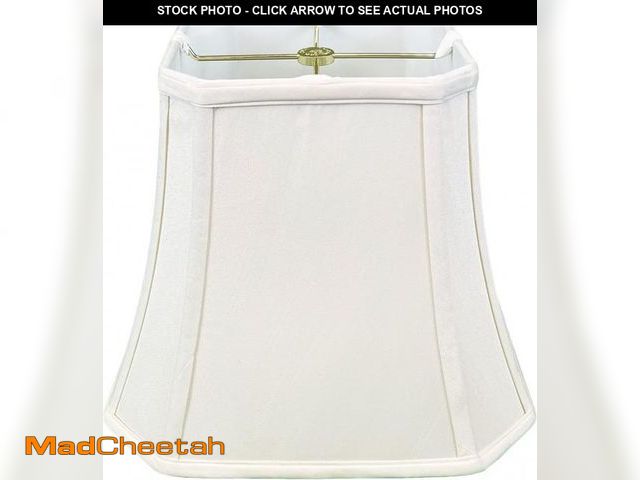 Lot 74-12400088 - Royal Designs, Inc. BSO-705-12WH Square Cut Corner Bell Basic Lamp Shade, 7.5 x 12 x 10.25, White - ...