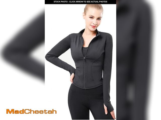 Lot 74-11398152 - (Small) YICHEN Women's Running Track Jacket, Women's Workout Yoga Jacket Long Sleeve Slim Fit Yoga S...
