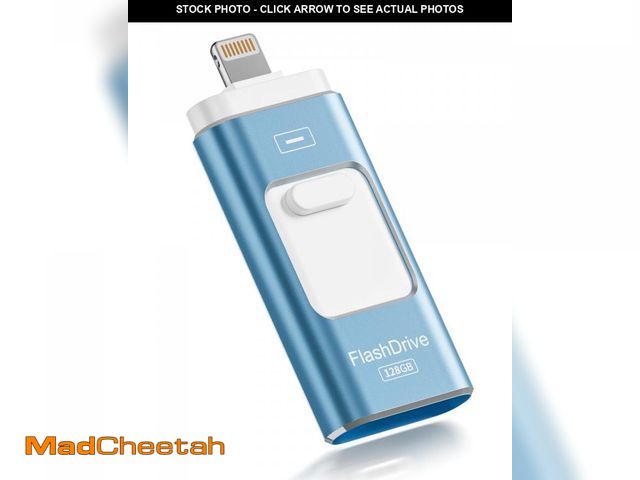 Lot 74-11546445 - Apple MFi Certified 128GB Flash Drive for iPhone Thumb Drive Photo Stick, USB Memory Stick iPhone Fl...