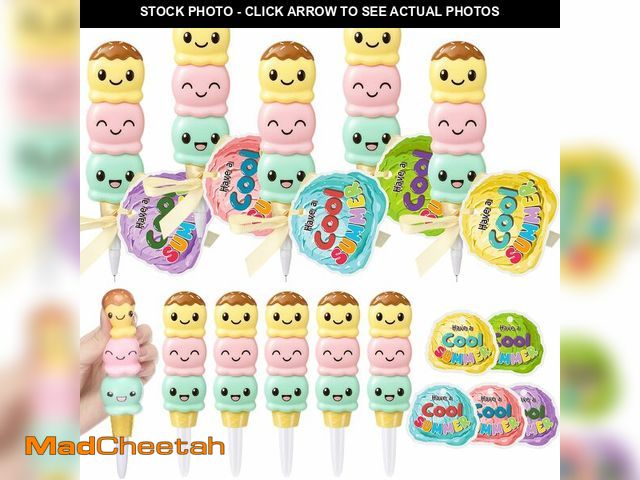 Lot 74-14207677 - Ctosree 25 Pack End of Year Gifts Bulk with Ice Cream Squishy Pens Gifts with Summer Cards Summer Pa...