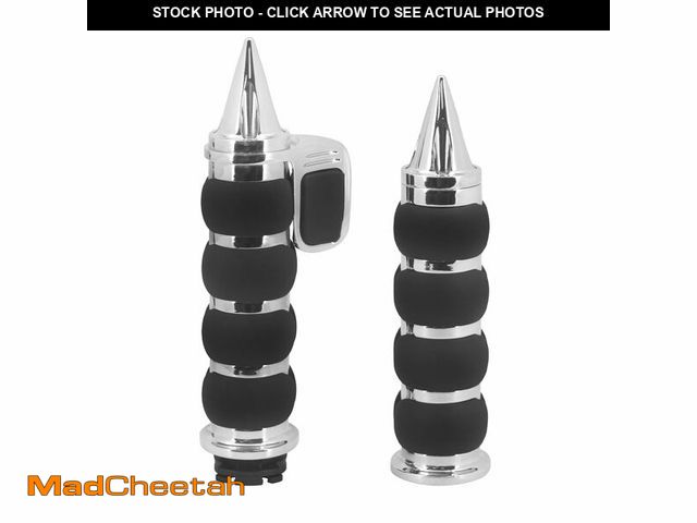 Lot 74-14267994 - HDBUBALUS Motorcycle Hand Grips 1 Inch Handlebar Throttle Grips 25MM Rubber Fit for Harley Dyna Soft...
