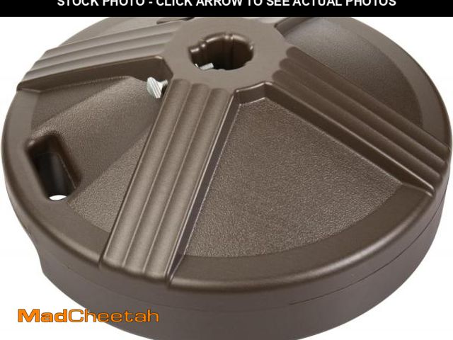 Lot 74-12141003 - Durable Fillable Umbrella Base for Patio Table - 50 Pound Capacity Heavy Duty Adjustable Stand for O...