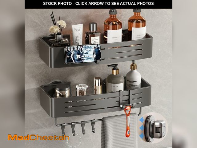 Lot 74-14433494 - Voldra Shower Caddy Suction Cup, 2 Pack Shower Shelves for Inside Shower No Drilling, Aluminum Sucti...