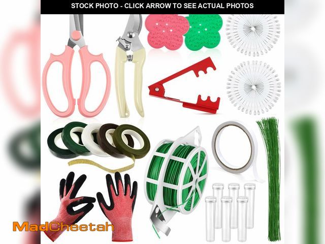 Lot 74-13997801 - WILLBOND Gifts for Mom Women,121 Pcs Floral Arrangement Tool Kit, Rose Thorn Remover Pruner Trimmer ...