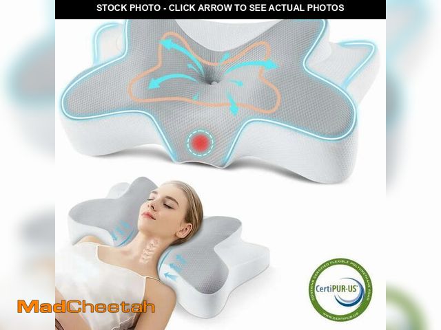 Lot 74-12667091 - MOONORAH Cervical Pillow for Sleeping Memory Foam Neck Pain Relief Contour Orthopedic Ergonomic Pill...