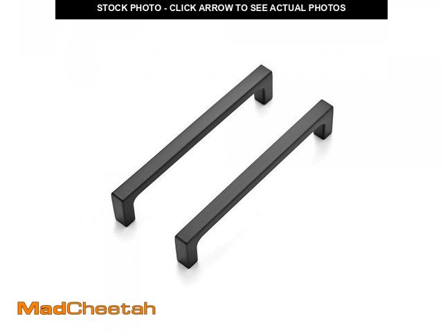 Lot 74-12220010 - Ravinte 45 Pack Solid 5 Inch Square Cabinet Handles - Matte Black Drawer Pulls - Kitchen Hardware - ...