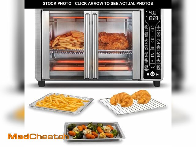 Lot 74-13696633 - Gourmia French Door Air Fryer - 25 Qt Large Capacity Convection Oven, Fryfroce 360 degree, Digital D...