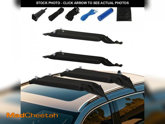 Lot 74-12365535 - SKYSHALO Inflatable Soft Roof Rack Bars, 88 lbs. Loading Luggage Kayak Carrier, 37.6 in. Universal C...