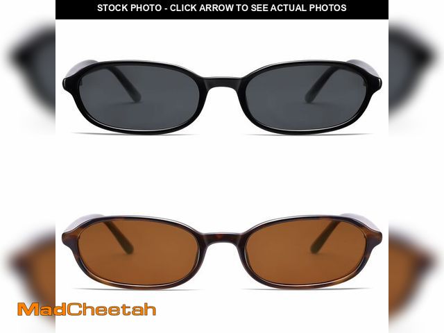 Lot 74-14386380 - VANLINKER Trendy 90s Slim Thin Rectangle Sunglasses for Women Men Retro Small Vintage Cute Shades VL...