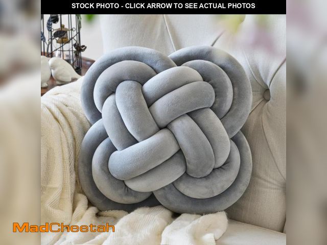 Lot 74-12444606 - Xuyier Knot Pillow Ball, Decorative Throw Pillows with Velvet Fabric for Couch Bed, 12" Decor Knotte...