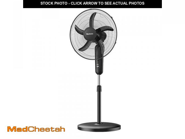 Lot 74-11825926 - Holmes 18 in. Oscillating Stand Fan Black 3 Speed with Adjustable Height - UNUSED