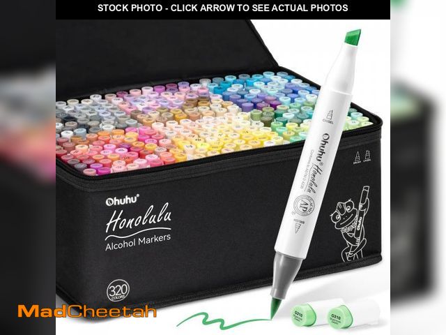 Lot 74-12181490 - Ohuhu Alcohol Markers Brush Tip - 320-color Double Tipped Art Sketch Marker Set for Artists Adults C...