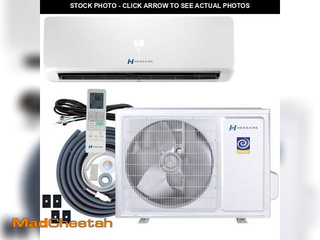 Lot 74-12557972 - (INSIDE UNIT ONLY) ( HEAVY DAMAGE) Hessaire DIY 21.7 SEER2 12,000 BTU Wi-Fi 1 Ton Ductless Mini Spli...