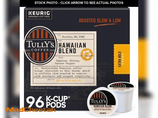 Lot 74-12425755 - Tully's Coffee Hawaiian Blend Keurig Single-Serve K-Cup Pods, Medium Roast Coffee, 96 Count(Best by ...