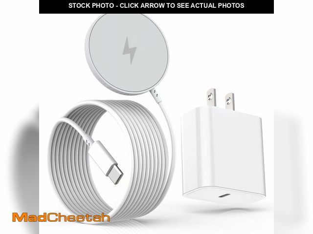 Lot 74-12703267 - Magnetic iPhone Wireless Charger,10FT Fast Charging Apple Mag Safe Charger Wireless Charging Pad for...