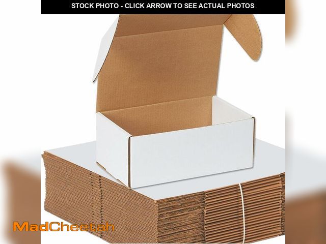 Lot 74-13844402 - BOX USA 12" Deluxe Shipping Boxes, 12"L x 7 1/2"W x 5"H, 25-Pack - White Box Mailers for Packaging, ...