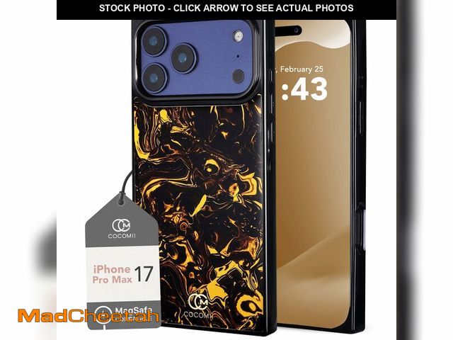 Lot 74-13713442 - Cocomii Rectangle Case for iPhone 17 Pro Max, Compatible with MagSafe, Molten Marble - UNUSED