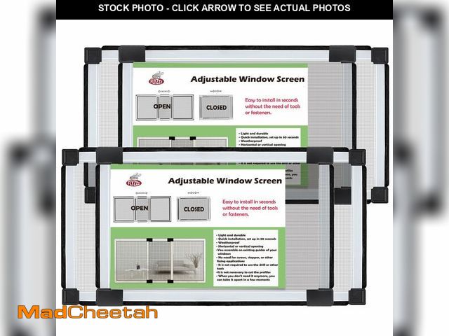 Lot 74-12700761 - FLYZZZ Adjustable Window Screen Small Expandable Window Screens, (9.84'' High by 16-28'' Wide, B) 2 ...