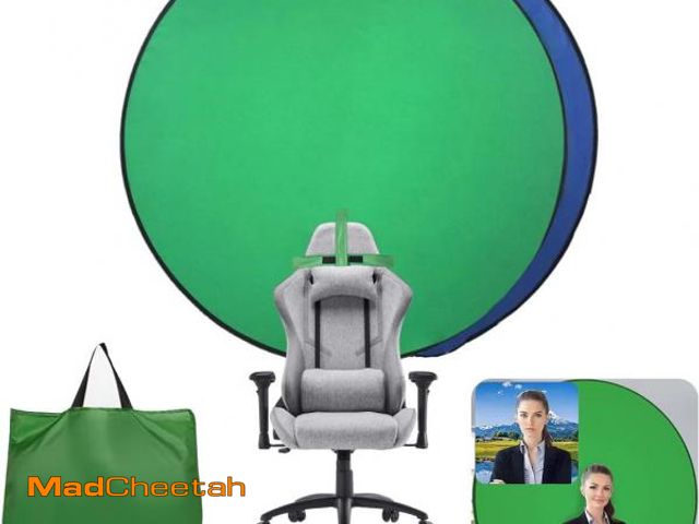 Lot 74-12414484 - Portable Collapsible Webcam Backdrop With Package Bag, Attaches to Chair, Easy Setup, Wrinkle-Resist...