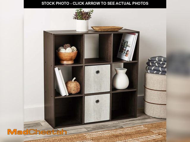 Lot 74-12549944 - Mainstays 9 Cube Storage Organizer, Espresso - UNUSED