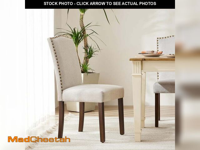 Lot 74-13041999 - DUMOS Dining Chairs Set of 2, Moden Kitchen Table Chairs with Wooden Legs and Padded Seat for Dining...