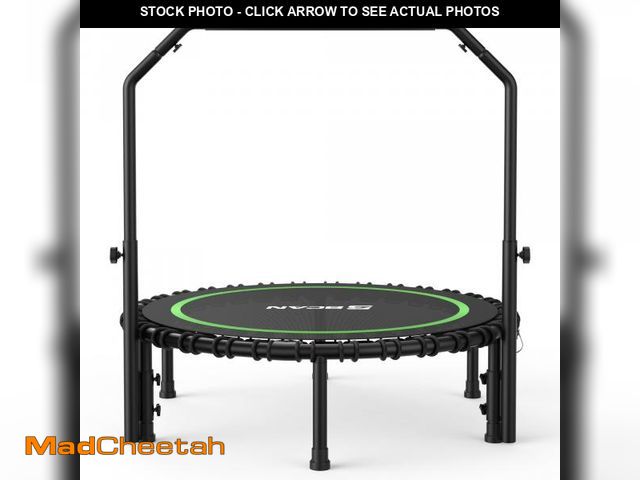 Lot 74-12479875 - BCAN 450 LBS Foldable Mini Trampoline, 40" Fitness Trampoline with Bungees, Stable &amp; Quiet Exerc...
