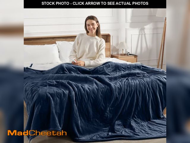 Lot 74-13564150 - Molatink Electric Blanket Queen Size Heated Blanket 90''X84'' - Fleece Heating Blankets Washable wit...
