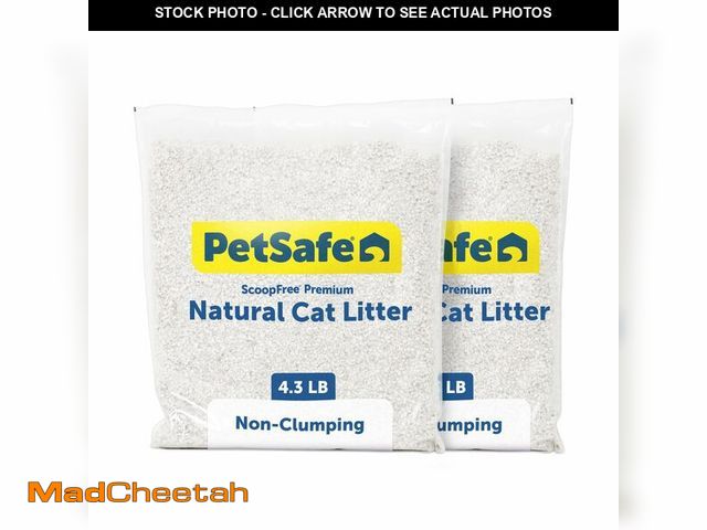 Lot 74-14430455 - PetSafe ScoopFree Non-Clumping Natural Cat Litter, No Chemicals, Dyes or Fragrances, 4.2 Lb Bag, Pac...